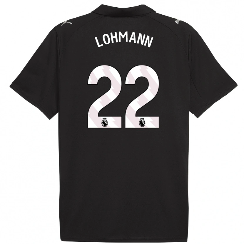 Danxen Hombre Camiseta Sydney Lohmann #22 Negro Blanco 2ª Equipación 2025/26 La Camisa