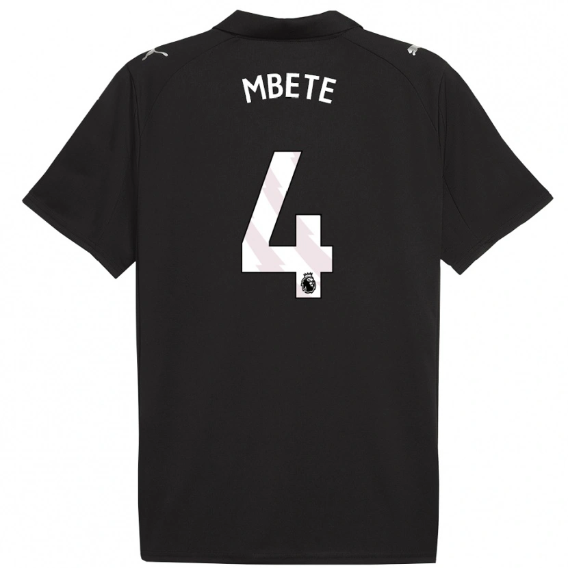 Danxen Hombre Camiseta Luke Mbete #4 Negro Blanco 2ª Equipación 2025/26 La Camisa