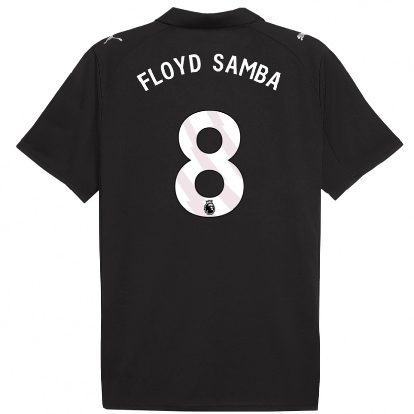Danxen Hombre Camiseta Floyd Samba #8 Negro Blanco 2ª Equipación 2025/26 La Camisa