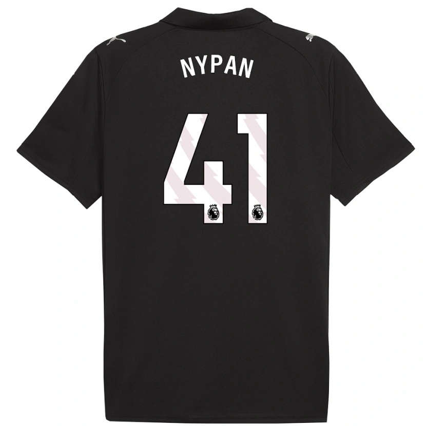 Danxen Hombre Camiseta Sverre Nypan #41 Negro Blanco 2ª Equipación 2025/26 La Camisa