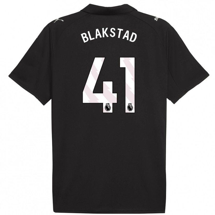 Danxen Hombre Camiseta Julie Blakstad #41 Negro Blanco 2ª Equipación 2025/26 La Camisa