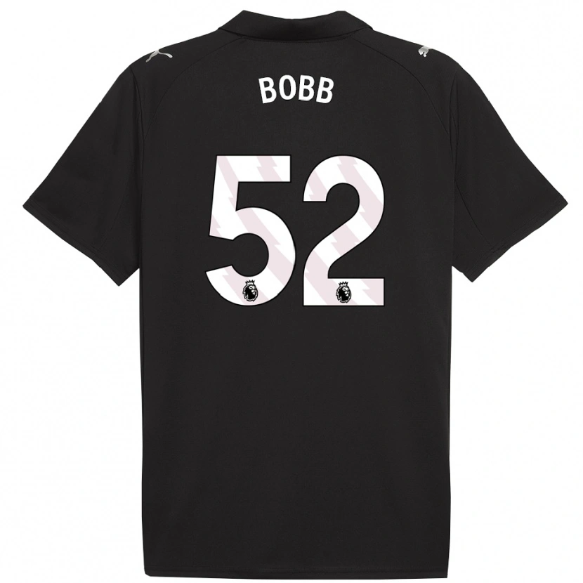 Danxen Hombre Camiseta Oscar Bobb #52 Negro Blanco 2ª Equipación 2025/26 La Camisa