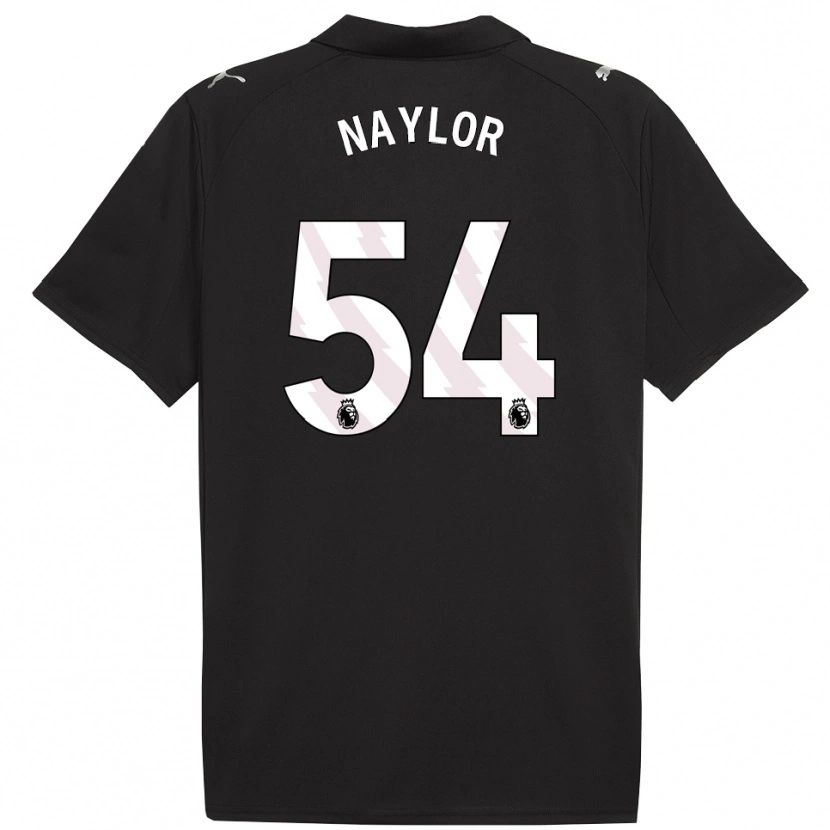 Danxen Hombre Camiseta Seb Naylor #54 Negro Blanco 2ª Equipación 2025/26 La Camisa