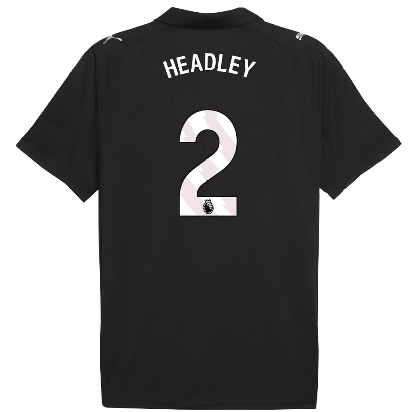 Danxen Hombre Camiseta Dante Headley #2 Negro Blanco 2ª Equipación 2025/26 La Camisa
