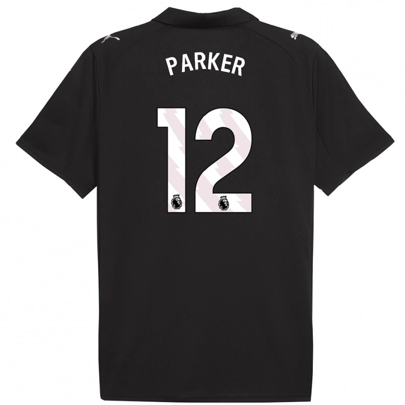 Danxen Hombre Camiseta Xavier Parker #12 Negro Blanco 2ª Equipación 2025/26 La Camisa