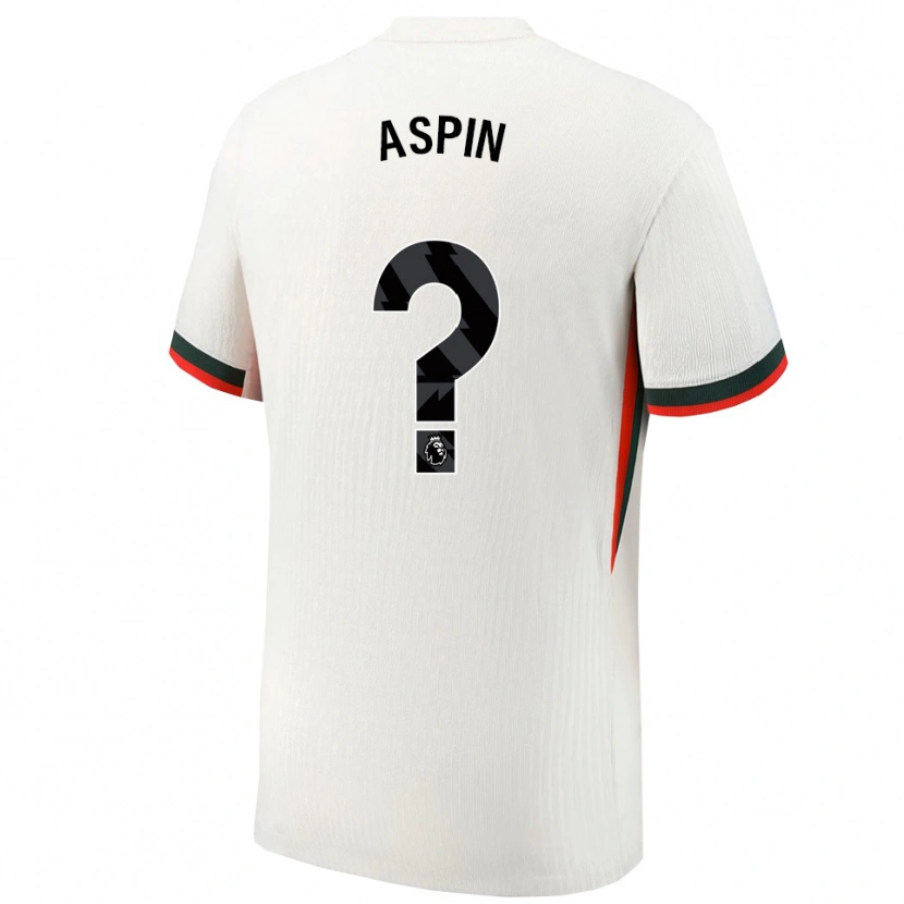Danxen Hombre Camiseta Brooke Aspin #0 Blanco Verde 2ª Equipación 2025/26 La Camisa