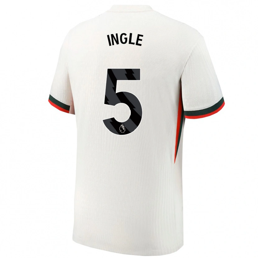 Danxen Hombre Camiseta Sophie Ingle #5 Blanco Verde 2ª Equipación 2025/26 La Camisa