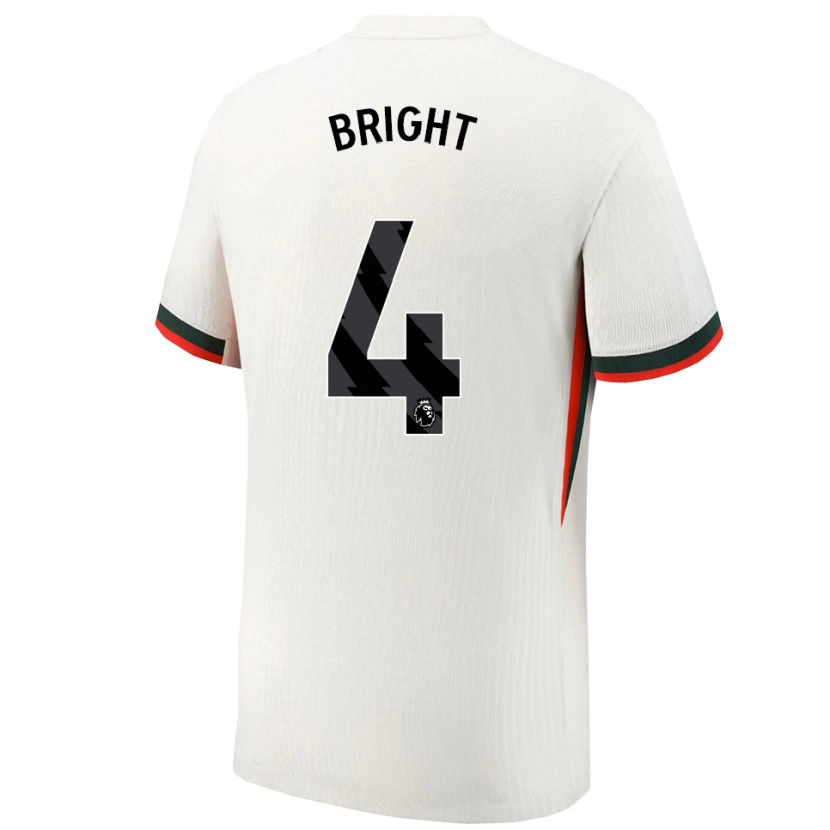 Danxen Hombre Camiseta Millie Bright #4 Blanco Verde 2ª Equipación 2025/26 La Camisa