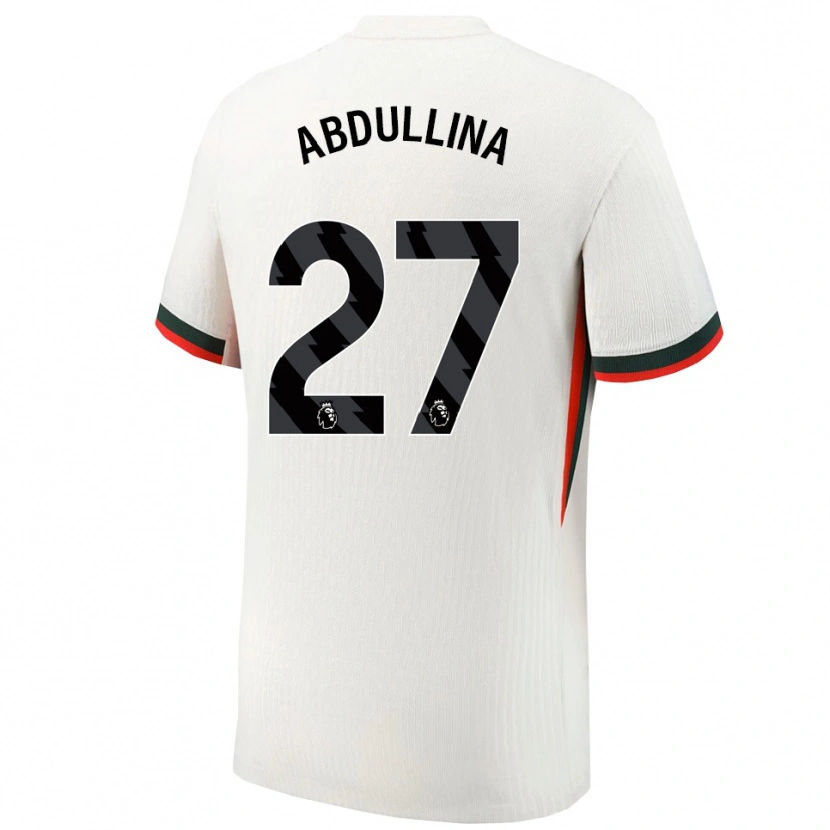 Danxen Hombre Camiseta Alsu Abdullina #27 Blanco Verde 2ª Equipación 2025/26 La Camisa