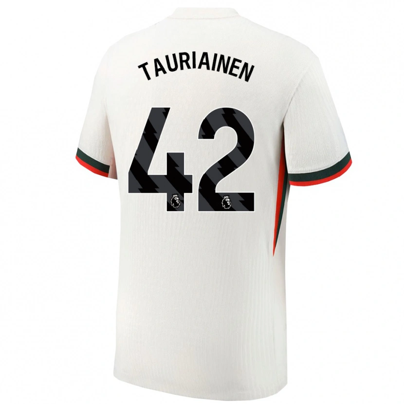 Danxen Hombre Camiseta Jimi Tauriainen #42 Blanco Verde 2ª Equipación 2025/26 La Camisa