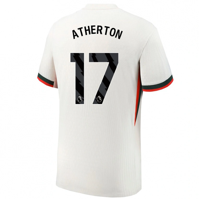 Danxen Hombre Camiseta Chris Atherton #17 Blanco Verde 2ª Equipación 2025/26 La Camisa
