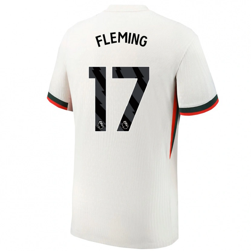 Danxen Hombre Camiseta Jessie Fleming #17 Blanco Verde 2ª Equipación 2025/26 La Camisa
