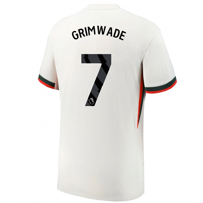 Danxen Hombre Camiseta Heze Grimwade #7 Blanco Verde 2ª Equipación 2025/26 La Camisa