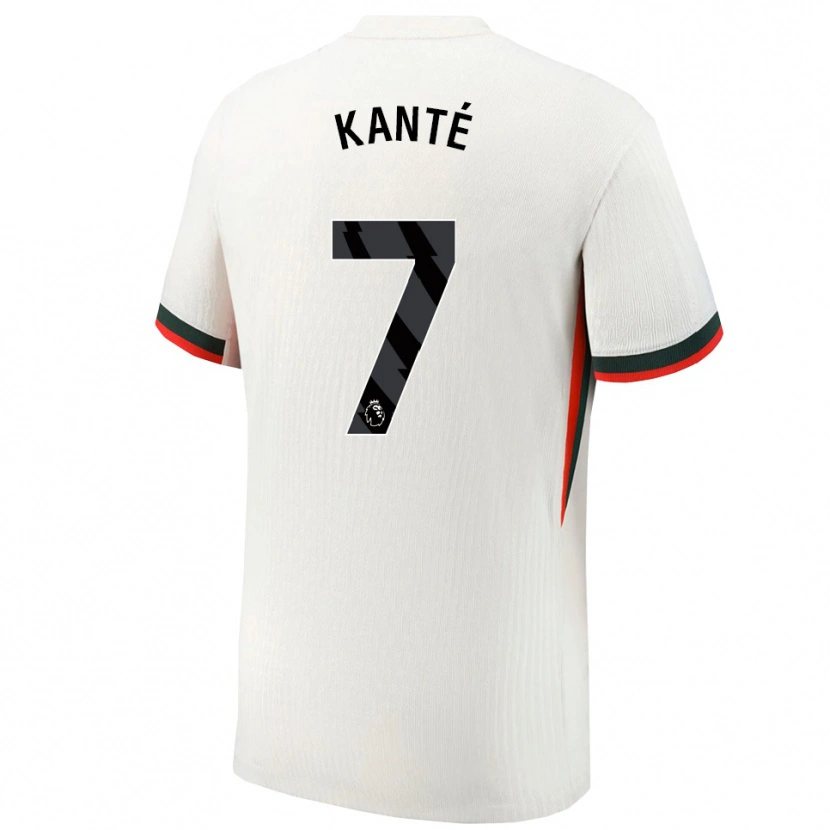 Danxen Hombre Camiseta N'golo Kante #7 Blanco Verde 2ª Equipación 2025/26 La Camisa