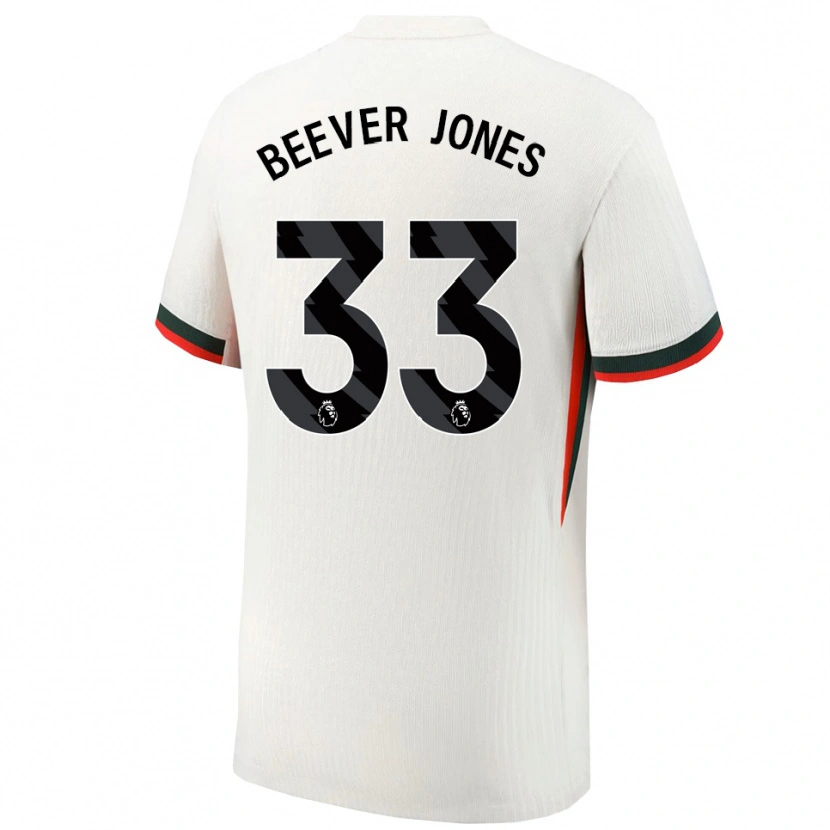 Danxen Hombre Camiseta Aggie Beever-Jones #33 Blanco Verde 2ª Equipación 2025/26 La Camisa