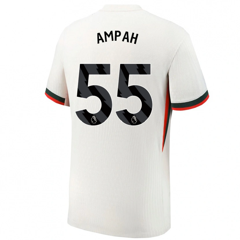 Danxen Hombre Camiseta Ato Ampah #55 Blanco Verde 2ª Equipación 2025/26 La Camisa