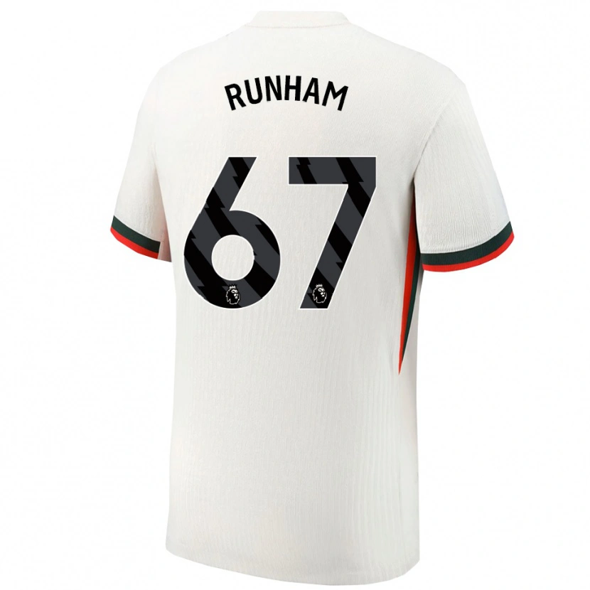 Danxen Hombre Camiseta Frankie Runham #67 Blanco Verde 2ª Equipación 2025/26 La Camisa