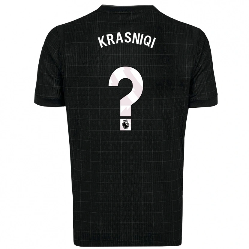 Danxen Hombre Camiseta Elliot Krasniqi #0 Negro Gris 2ª Equipación 2025/26 La Camisa