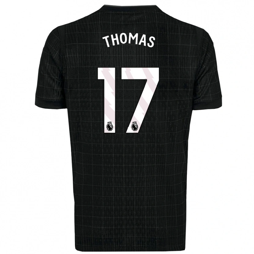 Danxen Hombre Camiseta Martha Thomas #17 Negro Gris 2ª Equipación 2025/26 La Camisa