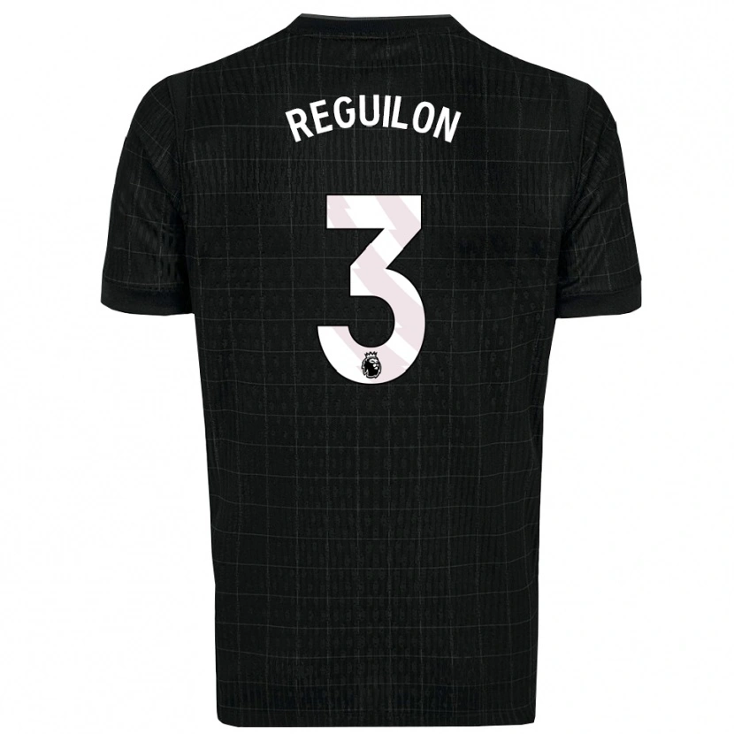 Danxen Hombre Camiseta Sergio Reguilon #3 Negro Gris 2ª Equipación 2025/26 La Camisa