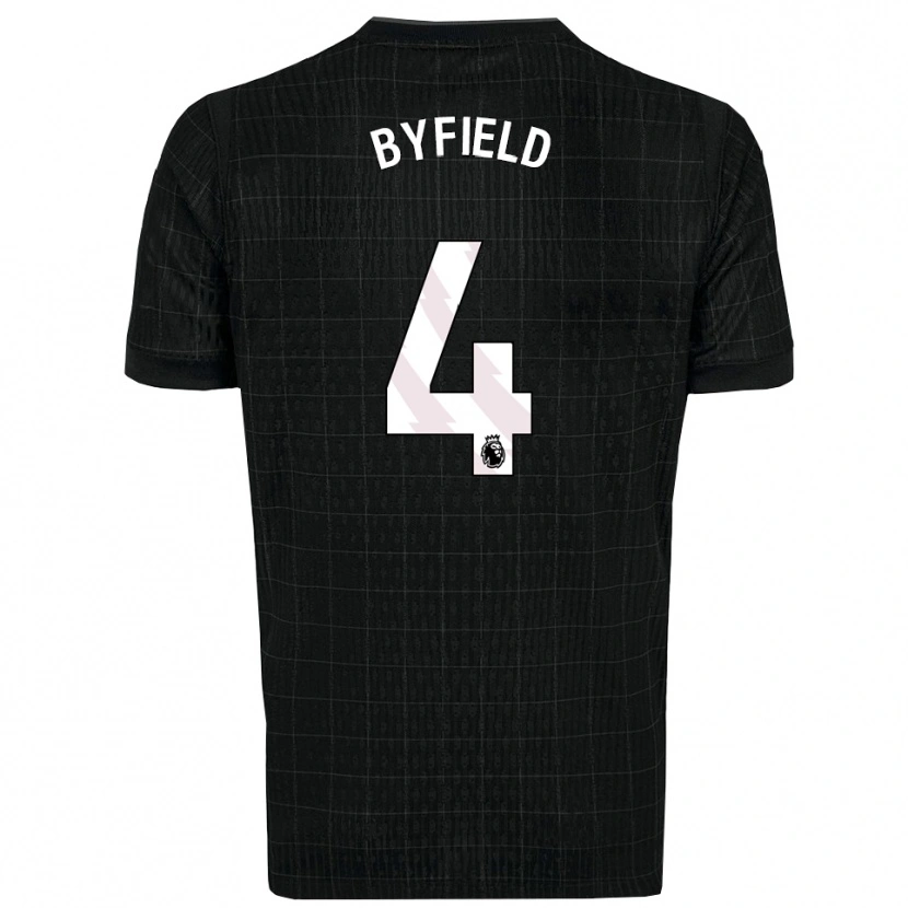 Danxen Hombre Camiseta Junai Byfield #4 Negro Gris 2ª Equipación 2025/26 La Camisa