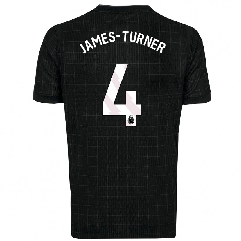 Danxen Hombre Camiseta Amy James-Turner #4 Negro Gris 2ª Equipación 2025/26 La Camisa