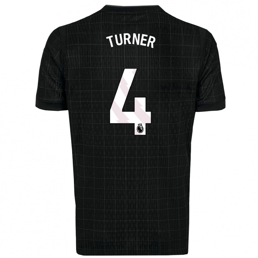 Danxen Hombre Camiseta Amy Turner #4 Negro Gris 2ª Equipación 2025/26 La Camisa