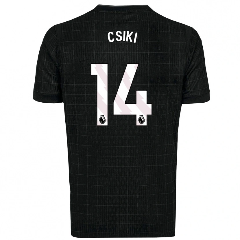 Danxen Hombre Camiseta Anna Csiki #14 Negro Gris 2ª Equipación 2025/26 La Camisa