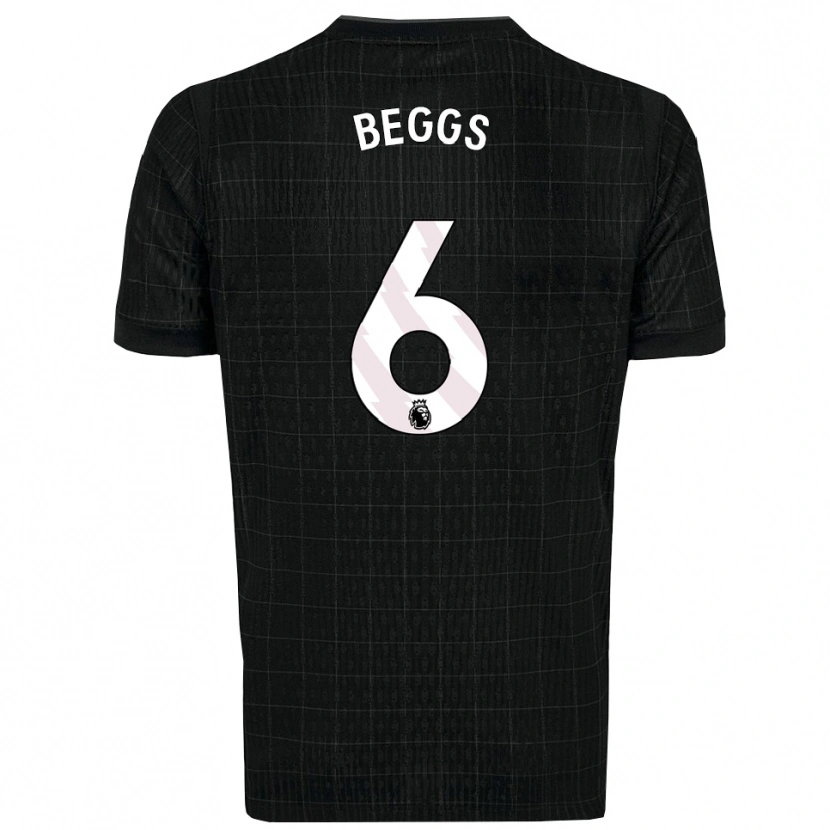 Danxen Hombre Camiseta Jamel Beggs #6 Negro Gris 2ª Equipación 2025/26 La Camisa