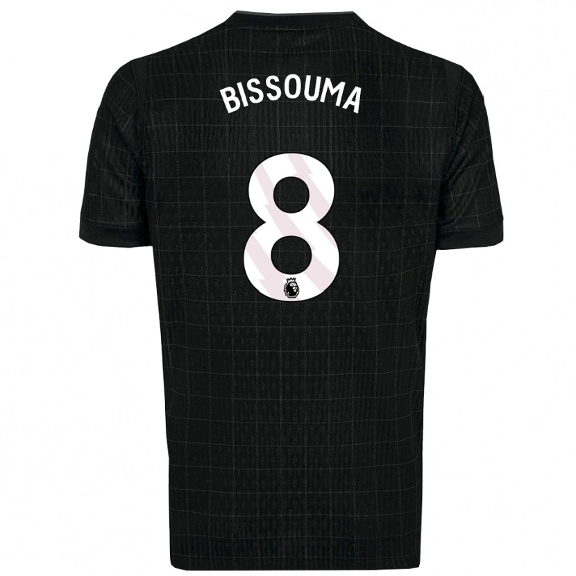 Danxen Hombre Camiseta Yves Bissouma #8 Negro Gris 2ª Equipación 2025/26 La Camisa