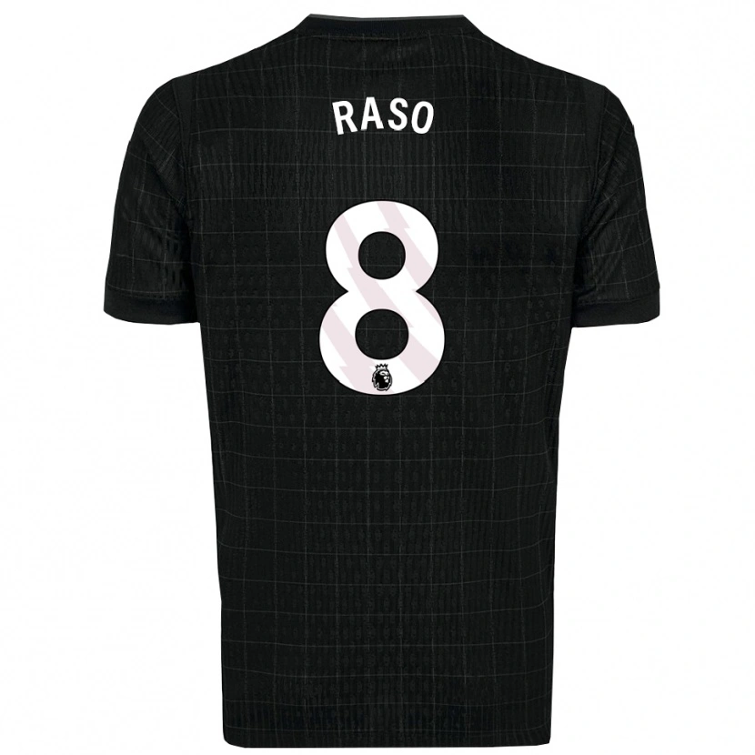 Danxen Hombre Camiseta Hayley Raso #8 Negro Gris 2ª Equipación 2025/26 La Camisa
