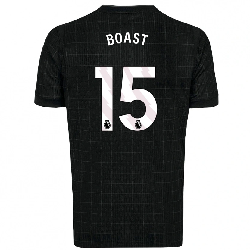 Danxen Hombre Camiseta Oliver Boast #15 Negro Gris 2ª Equipación 2025/26 La Camisa