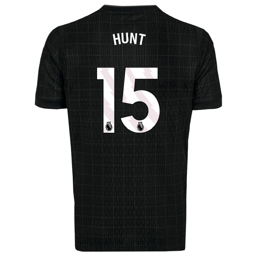 Danxen Hombre Camiseta Clare Hunt #15 Negro Gris 2ª Equipación 2025/26 La Camisa