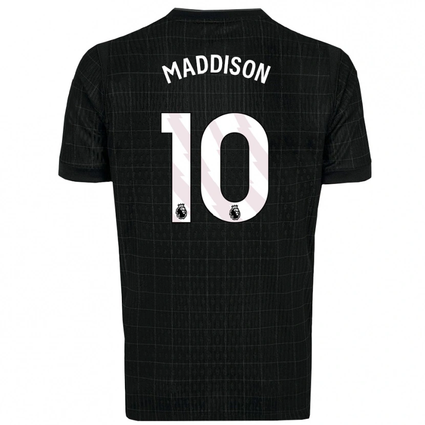 Danxen Hombre Camiseta James Maddison #10 Negro Gris 2ª Equipación 2025/26 La Camisa