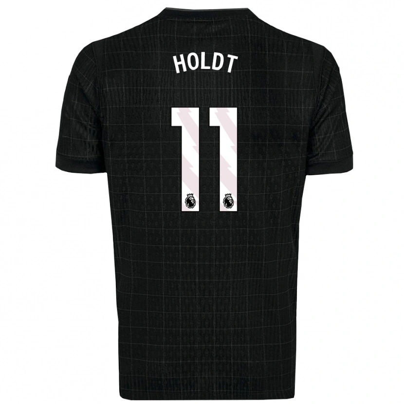 Danxen Hombre Camiseta Olivia Holdt #11 Negro Gris 2ª Equipación 2025/26 La Camisa