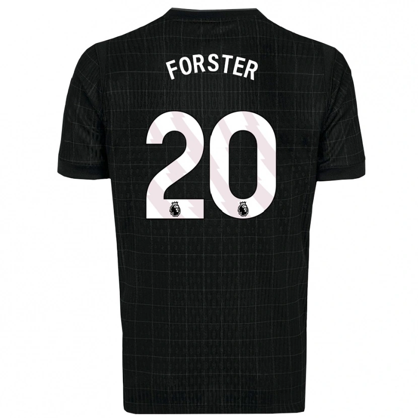 Danxen Hombre Camiseta Fraser Forster #20 Negro Gris 2ª Equipación 2025/26 La Camisa