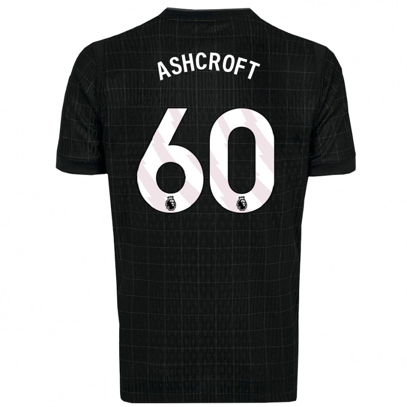 Danxen Hombre Camiseta Tyrell Ashcroft #60 Negro Gris 2ª Equipación 2025/26 La Camisa