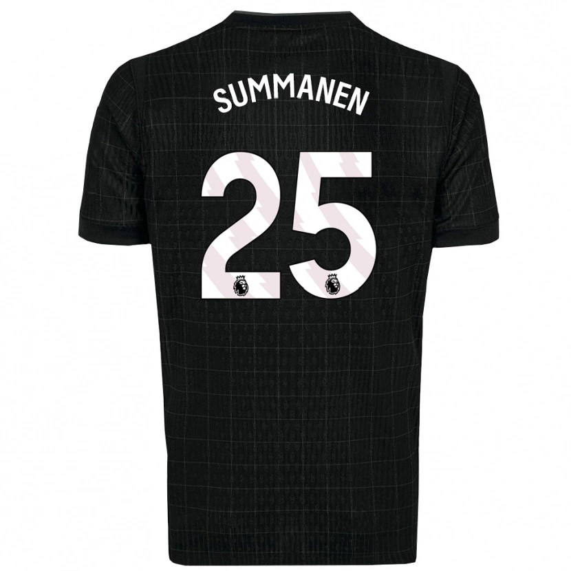 Danxen Hombre Camiseta Eveliina Summanen #25 Negro Gris 2ª Equipación 2025/26 La Camisa
