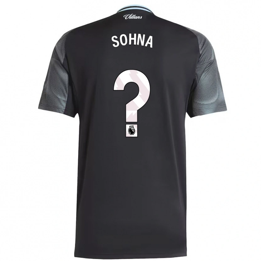 Danxen Hombre Camiseta Myles Sohna #0 Negro Celeste 2ª Equipación 2025/26 La Camisa