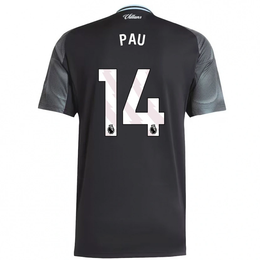 Danxen Hombre Camiseta Pau Torres #14 Negro Celeste 2ª Equipación 2025/26 La Camisa