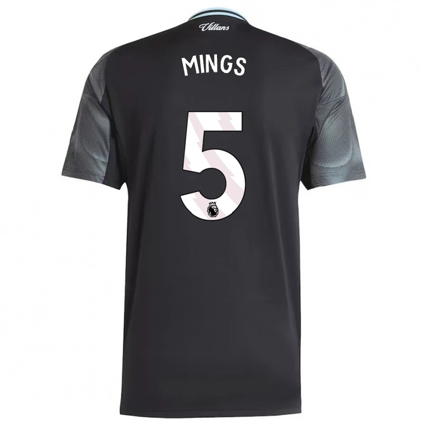 Danxen Hombre Camiseta Tyrone Mings #5 Negro Celeste 2ª Equipación 2025/26 La Camisa
