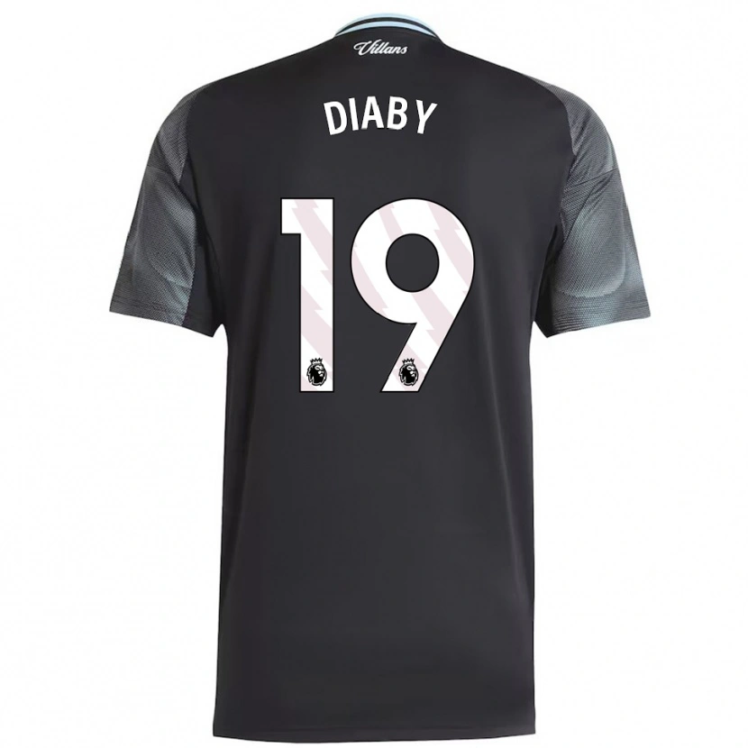 Danxen Hombre Camiseta Moussa Diaby #19 Negro Celeste 2ª Equipación 2025/26 La Camisa