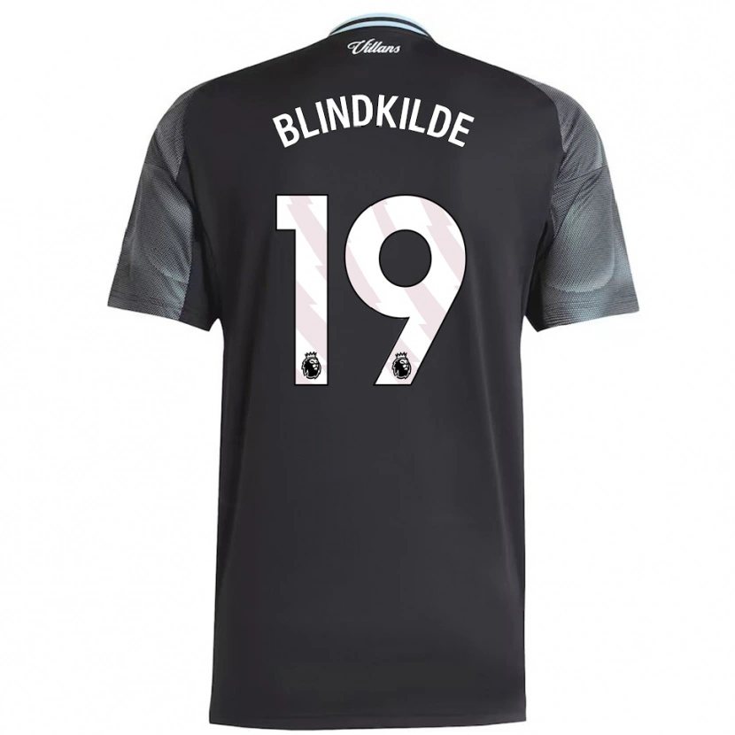 Danxen Hombre Camiseta Laura Blindkilde #19 Negro Celeste 2ª Equipación 2025/26 La Camisa