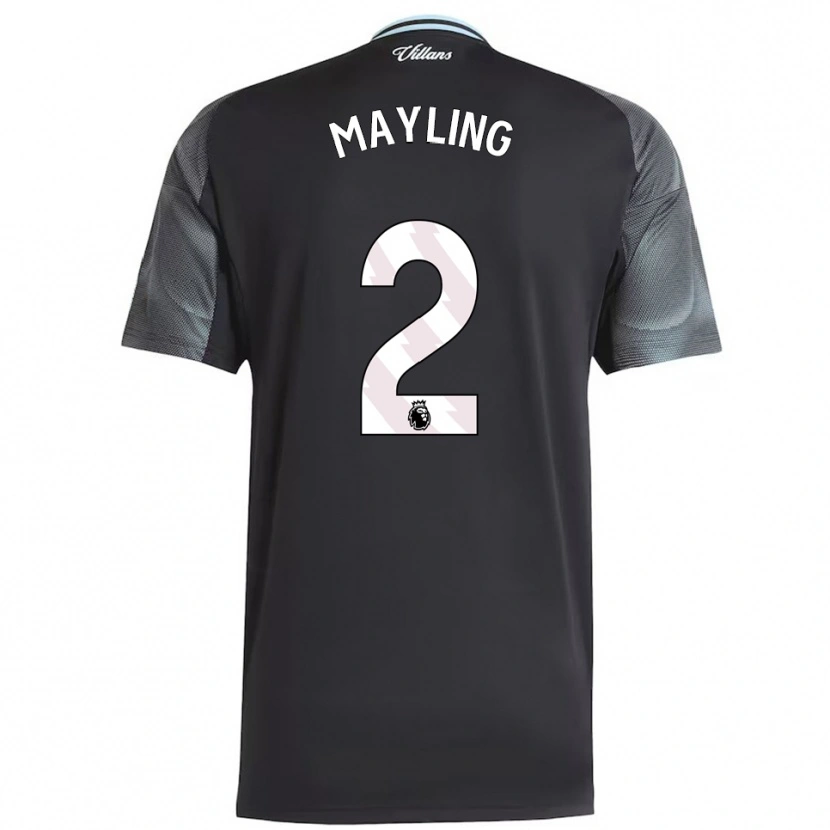 Danxen Hombre Camiseta Sarah Mayling #2 Negro Celeste 2ª Equipación 2025/26 La Camisa