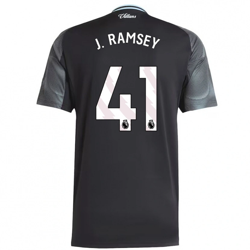 Danxen Hombre Camiseta Jacob Ramsey #41 Negro Celeste 2ª Equipación 2025/26 La Camisa