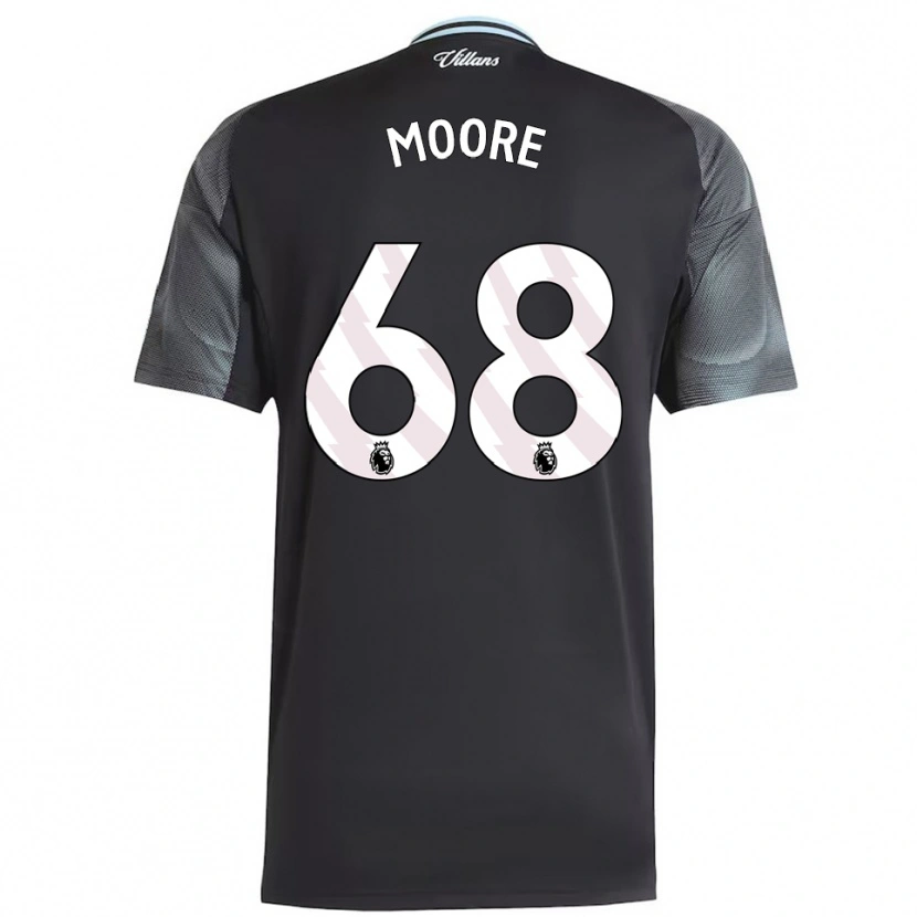 Danxen Hombre Camiseta Kobei Moore #68 Negro Celeste 2ª Equipación 2025/26 La Camisa