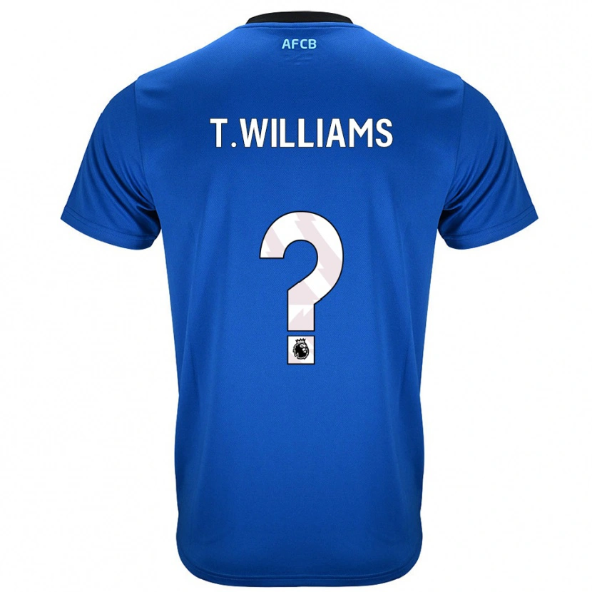 Danxen Hombre Camiseta Toure Williams #0 Azul Negro 2ª Equipación 2025/26 La Camisa