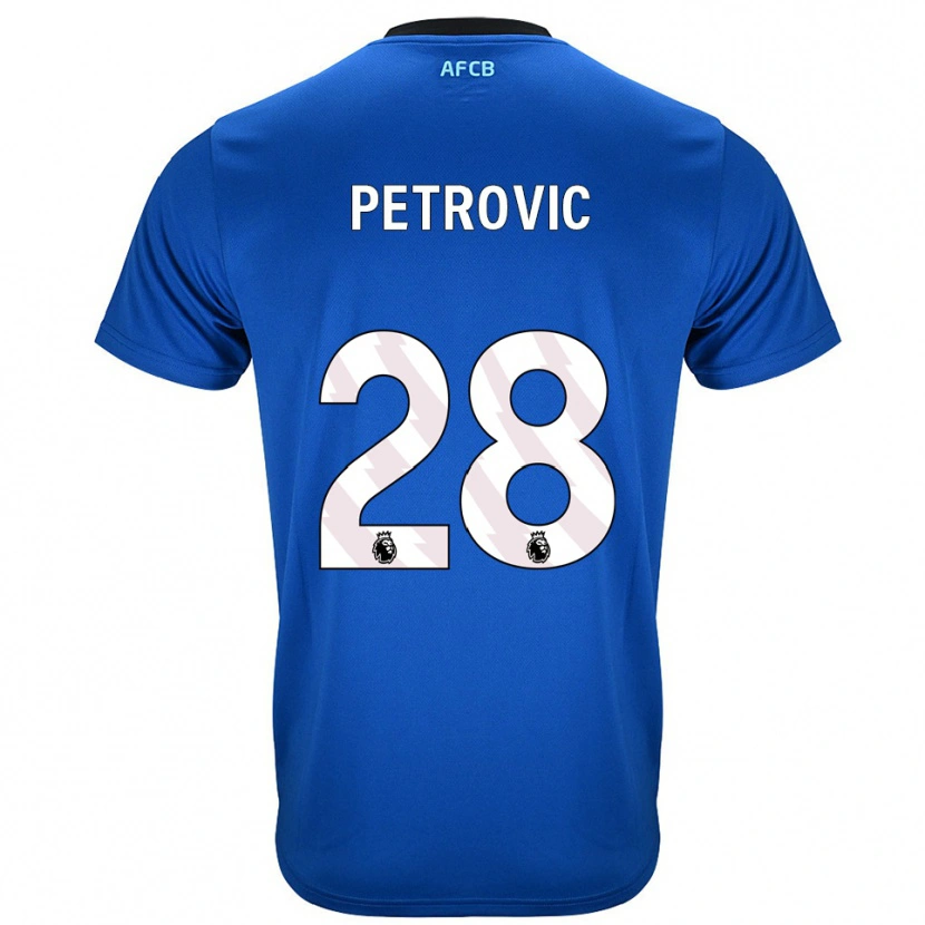 Danxen Hombre Camiseta Djordje Petrovic #28 Azul Negro 2ª Equipación 2025/26 La Camisa