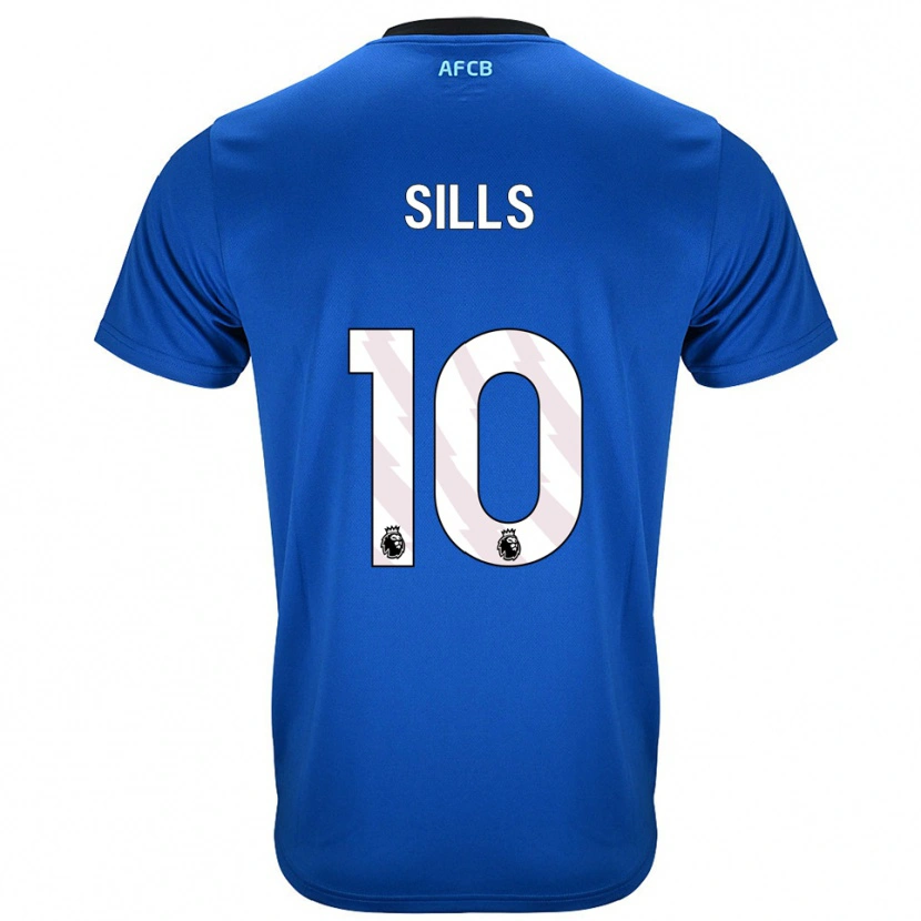Danxen Hombre Camiseta Ethan Sills #10 Azul Negro 2ª Equipación 2025/26 La Camisa