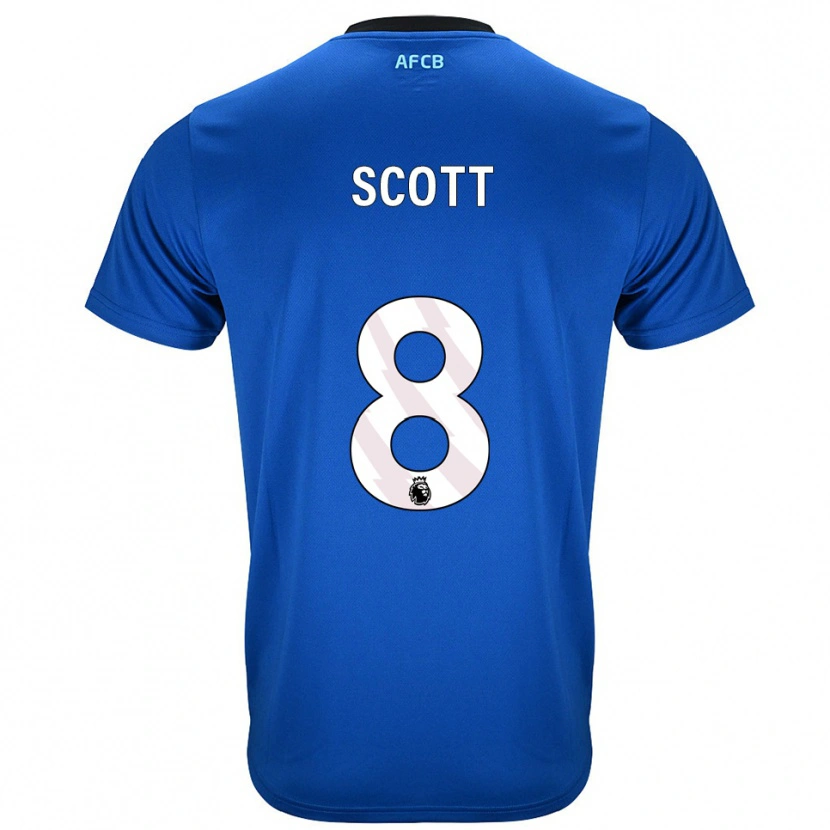Danxen Hombre Camiseta Alex Scott #8 Azul Negro 2ª Equipación 2025/26 La Camisa